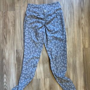 Gray Leopard Print Leggings